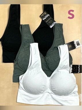 S - NWT 3 pcs Wireless Sports Bralettes Bras
